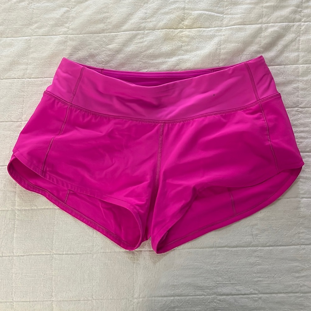 lululemon shorts pow pink